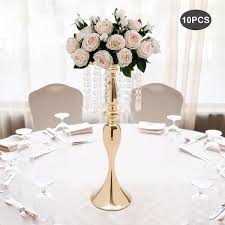 Wedding Centerpieces Gold Metal Vase