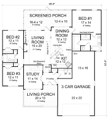 House Plan 61441 Traditional Style
