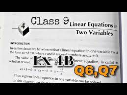 Ex 4b Q6 Q7 Class 9 Maths Linear