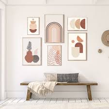 Boho Wall Art Set Of 6 Prints Modern