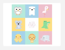 Animal Icon Character Design Kids Rugs