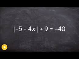 Solving An Absolute Value Equation With
