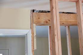 load bearing wall with a support beam