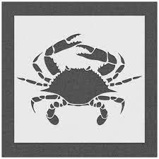 Black And White Crab Stencil Crab Icon