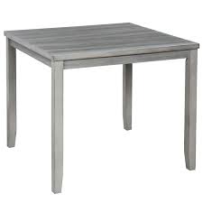 Wooden Top Light Grey Dining Table Set