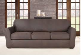 Stretch Faux Leather Sofa Slipcover