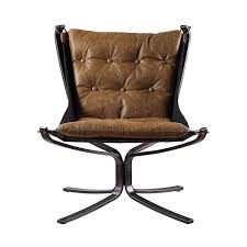 Acme Carney Coffee Top Grain Leather Accent Chair