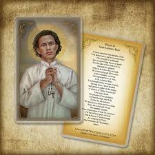 St Lorenzo Ruiz Holy Card Patron Of