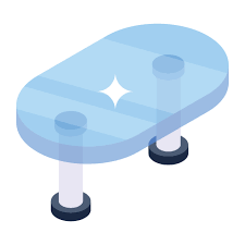 Isometric Icon Of Glass Table Coffee