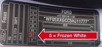 Paint Code Location Ford Transit