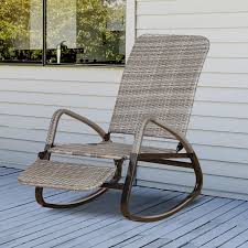Rattan Foldable Recliner Rocking Chair