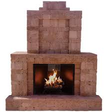Rumblestone 84 In X 38 5 In X 94 5 In Outdoor Stone Fireplace In Cafe