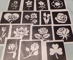 Flower Themed Stencils For Etching On