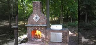 Outdoor Brick Fireplace Construction