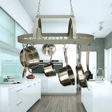 Light Kitchen Pot Rack With Downlights
