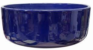 Bright Glossy Blue Garden Bowl