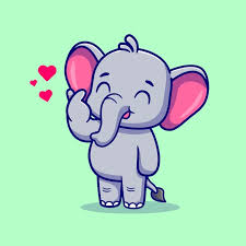 Free Vector Cute Elephant With Love