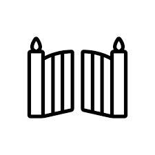 Opening Vertical Entrance Gate Icon