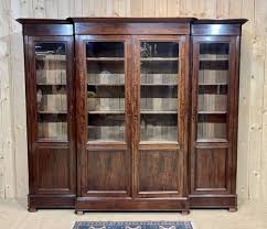 Large Louis Philippe 4 Door Bookcase In