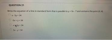 Solved Question 21 Write The Equation