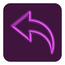 Line Neon Web Icon Purple Color Stock