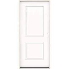 White Fiberglass Prehung Front Door