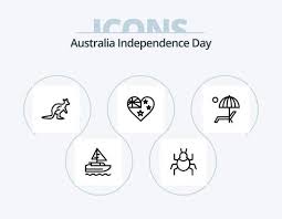 Australia Independence Day Line Icon