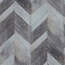 Wood Weathered Herringbone Blue Grey