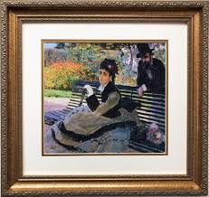 Claude Monet Camille Monet On A Garden