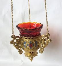 Antique Russian Orthodox Icon Lamp