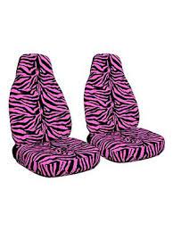 Pink Zebra Print Car Seat Covers