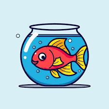 A Cartoon Drawing Of A Fish In A Fish