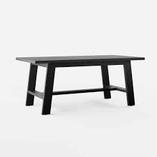 Linden 72in Black Rectangle Wood Dining