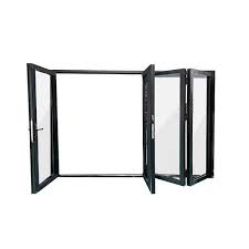 Black Aluminum Folding Patio Door 1r3l