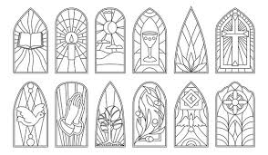 Cross Stained Glass Window Church
