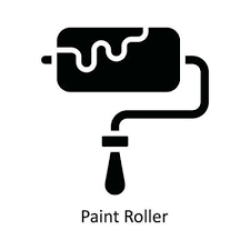 Paint Roller Vector Solid Icon Design