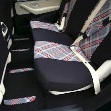 Fh Group Tartan57 Plaid Print 47 In X 23 In X 1 In Seat Covers Combo Full Set Multi