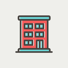 Modern Office Building Thin Line Icon