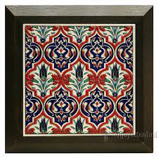 Turkish Iznik Ceramic Tile With Frame