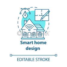 Smart Home Design Concept Icon Modern