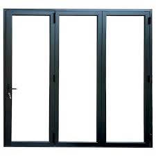 Teza Doors 80 Series 96 In X 80 In Black Bifold Patio Door Outswing Folds Left To Right Folding Door System