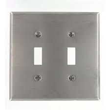 Leviton Stainless Steel 2 Gang Toggle