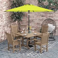 Square Hdpe Plastic Outdoor Dining Set