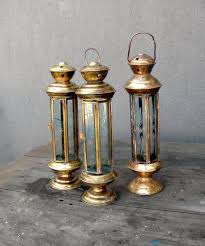 Brass Lanterns Etched Glass Glass