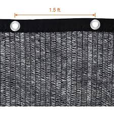 12 Ft X 20 Ft 50 Sunblock Shade Cloth With Grommets For Garden Patio Black