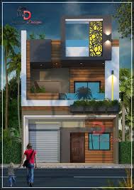 20 Feet Wide Double Story Modern Elevation