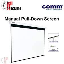 Comm Manual Pull Down Wall Screen Cp Ma96