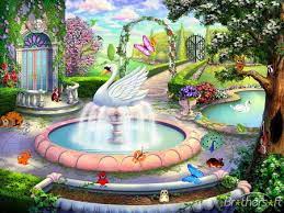 Garden Fountain Fantasy Abstract