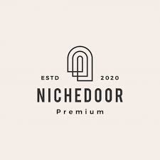 Niche Door Hipster Vintage Logo Icon