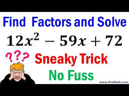 How To Factor And Solve Quadratics